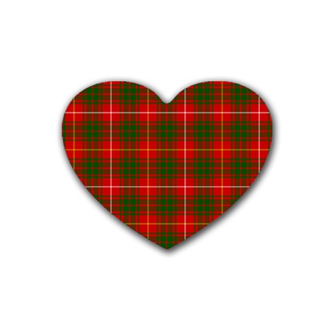 Bruce Tartan Rubber Coaster (Heart) from ArtsNow.com Front