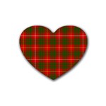 Bruce Tartan Rubber Coaster (Heart)