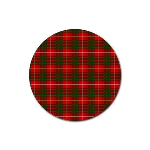 Bruce Tartan Rubber Coaster (Round) from ArtsNow.com Front