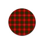 Bruce Tartan Rubber Round Coaster (4 pack)