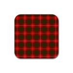 Bruce Tartan Rubber Square Coaster (4 pack)
