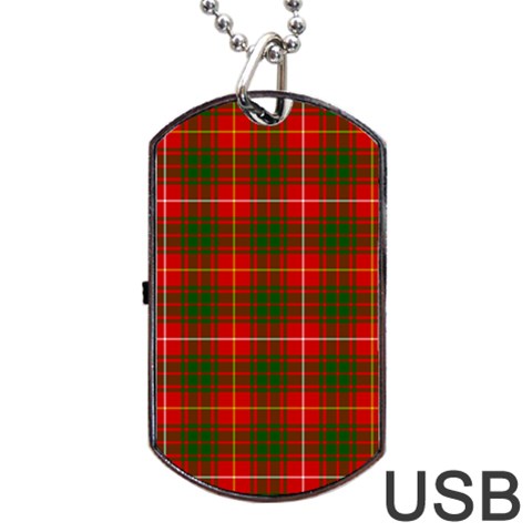Bruce Tartan Dog Tag USB Flash (Two Sides) from ArtsNow.com Front