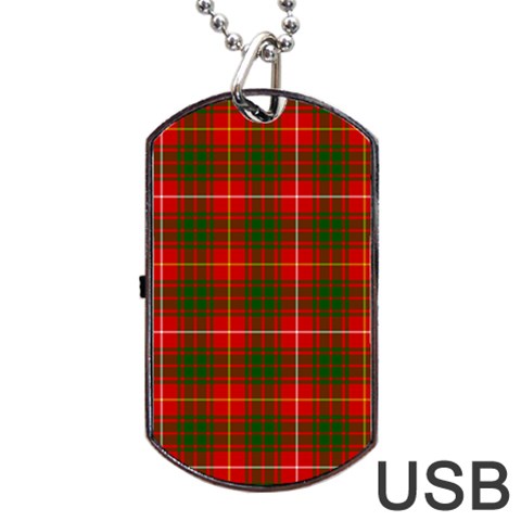Bruce Tartan Dog Tag USB Flash (Two Sides) from ArtsNow.com Back
