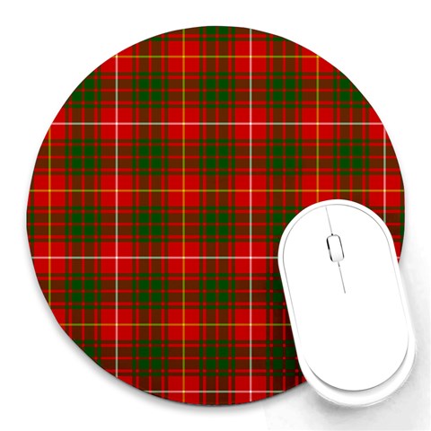 Bruce Tartan Round Mousepad from ArtsNow.com Front
