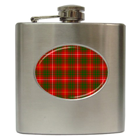 Bruce Tartan Hip Flask (6 oz) from ArtsNow.com Front