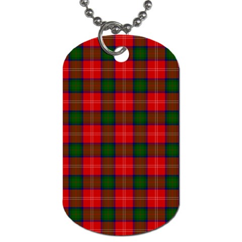 Chisholm Tartan Dog Tag (One Side) from ArtsNow.com Front