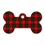 Chisholm Tartan Dog Tag Bone (One Side)