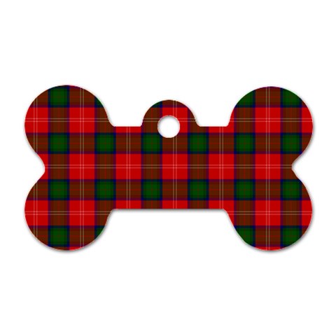 Chisholm Tartan Dog Tag Bone (Two Sides) from ArtsNow.com Front