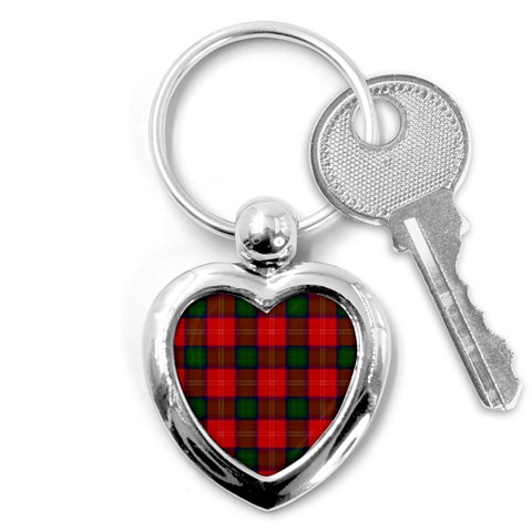 Chisholm Tartan Key Chain (Heart) from ArtsNow.com Front
