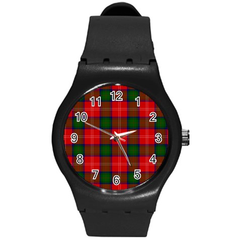 Chisholm Tartan Round Plastic Sport Watch (M) from ArtsNow.com Front