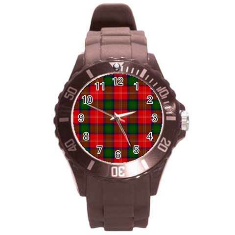 Chisholm Tartan Round Plastic Sport Watch (L) from ArtsNow.com Front