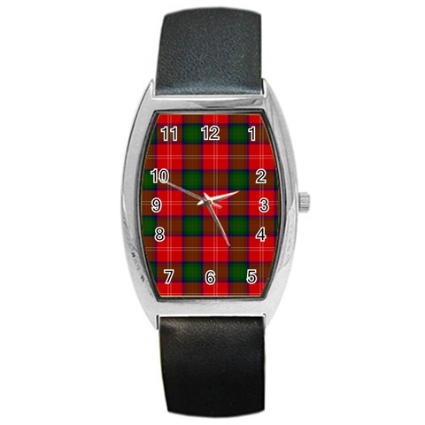 Chisholm Tartan Barrel Style Metal Watch from ArtsNow.com Front