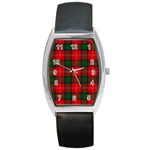 Chisholm Tartan Barrel Style Metal Watch