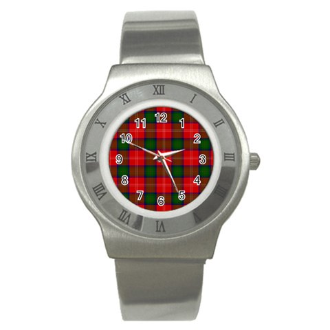 Chisholm Tartan Stainless Steel Watch from ArtsNow.com Front