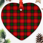 Chisholm Tartan Heart Ornament (Two Sides)