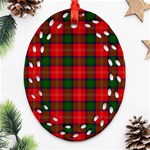 Chisholm Tartan Ornament (Bell) Ornament (Oval Filigree)