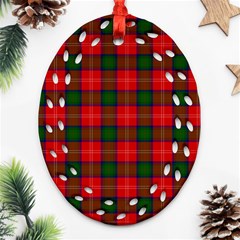 Chisholm Tartan Oval Filigree Ornament (Two Sides) from ArtsNow.com Back