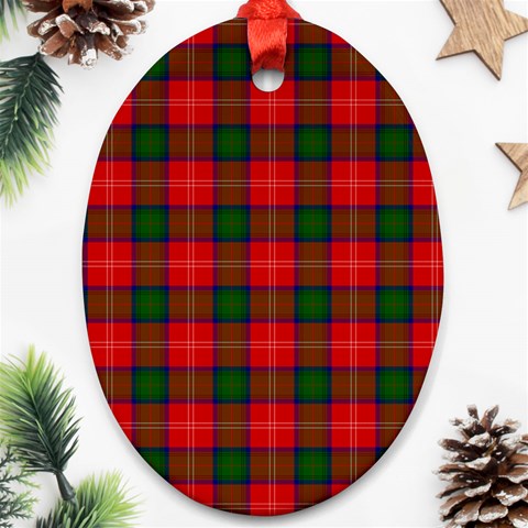 Chisholm Tartan Ornament (Oval) from ArtsNow.com Front