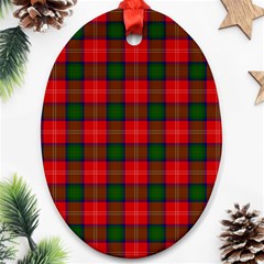 Chisholm Tartan Oval Ornament (Two Sides) from ArtsNow.com Back