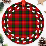 Chisholm Tartan Ornament (Round Filigree)