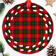 Chisholm Tartan Round Filigree Ornament (Two Sides) from ArtsNow.com Back