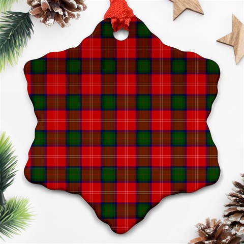 Chisholm Tartan Snowflake Ornament (Two Sides) from ArtsNow.com Front