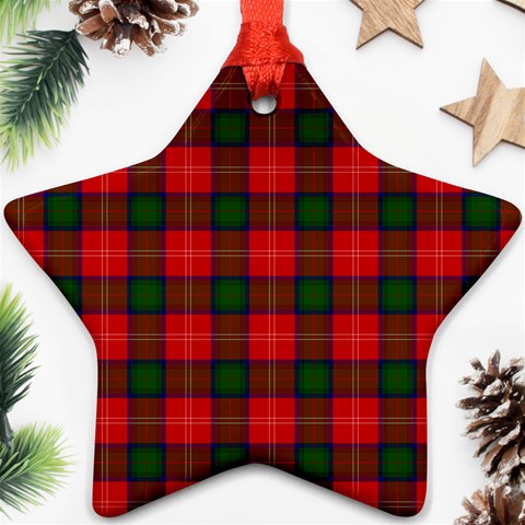 Chisholm Tartan Ornament (Star) from ArtsNow.com Front