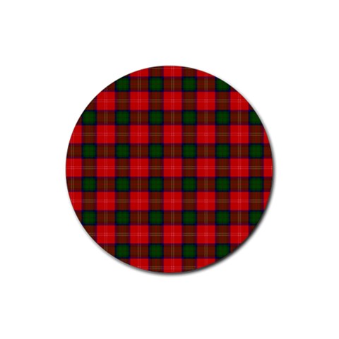 Chisholm Tartan Rubber Round Coaster (4 pack) from ArtsNow.com Front