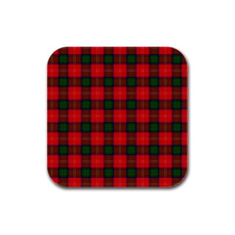 Chisholm Tartan Rubber Square Coaster (4 pack) from ArtsNow.com Front