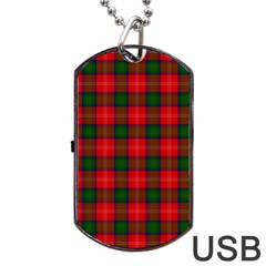 Chisholm Tartan Dog Tag USB Flash (Two Sides) from ArtsNow.com Back