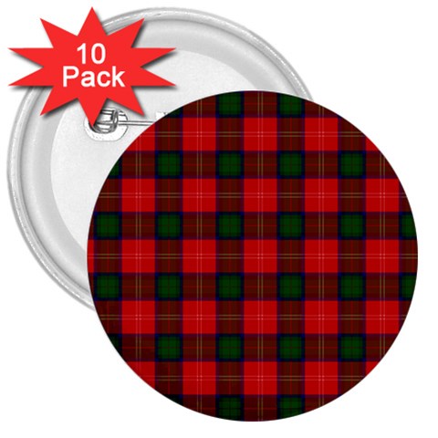 Chisholm Tartan 3  Button (10 pack) from ArtsNow.com Front