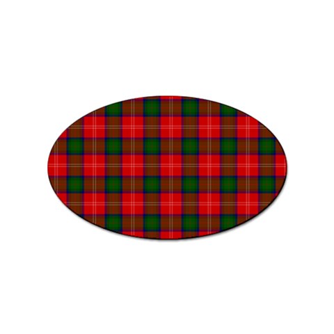 Chisholm Tartan Sticker Oval (100 pack) from ArtsNow.com Front