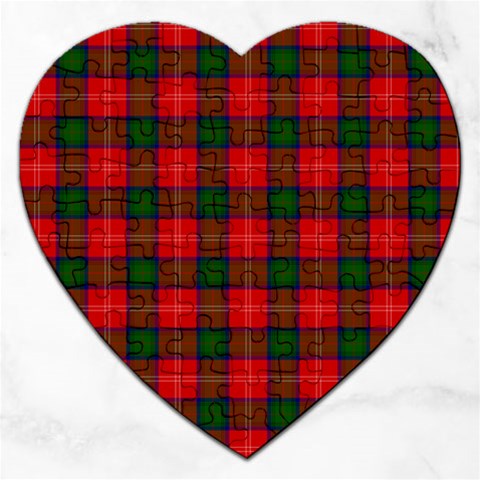 Chisholm Tartan Jigsaw Puzzle (Heart) from ArtsNow.com Front