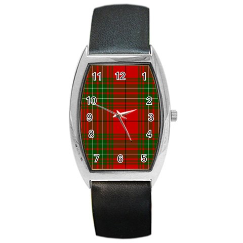 Comyn Tartan Barrel Style Metal Watch from ArtsNow.com Front
