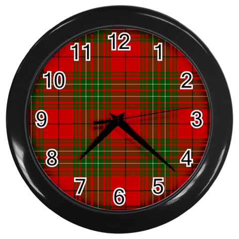 Comyn Tartan Wall Clock (Black) from ArtsNow.com Front