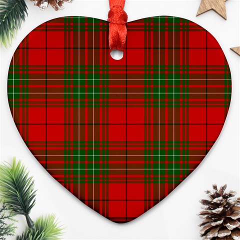 Comyn Tartan Heart Ornament (Two Sides) from ArtsNow.com Back