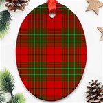 Comyn Tartan Oval Ornament (Two Sides)