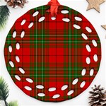 Comyn Tartan Round Filigree Ornament (Two Sides)