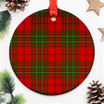 Comyn Tartan Round Ornament (Two Sides)