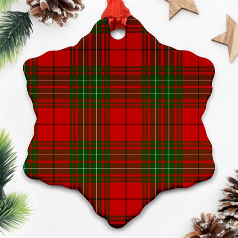 Comyn Tartan Snowflake Ornament (Two Sides) from ArtsNow.com Front