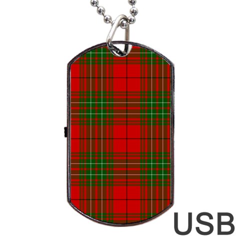 Comyn Tartan Dog Tag USB Flash (Two Sides) from ArtsNow.com Front