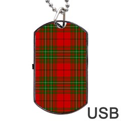 Comyn Tartan Dog Tag USB Flash (Two Sides) from ArtsNow.com Front