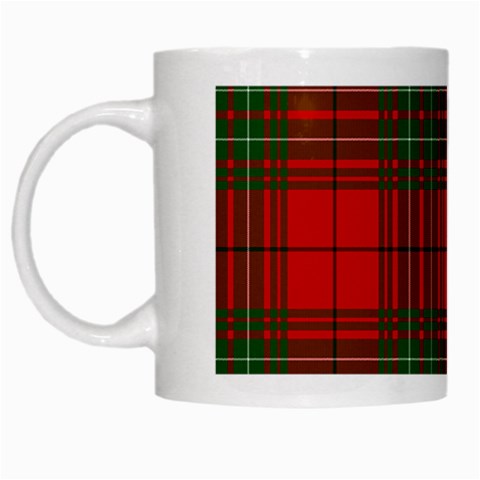 Comyn Tartan White Mug from ArtsNow.com Left