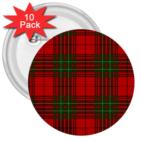 Comyn Tartan 3  Button (10 pack) from ArtsNow.com Front