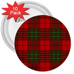 Comyn Tartan 3  Button (10 pack)