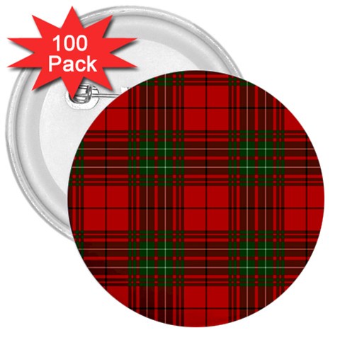 Comyn Tartan 3  Button (100 pack) from ArtsNow.com Front
