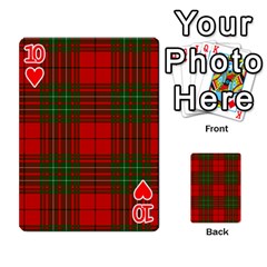 Comyn Tartan Playing Cards 54 Designs from ArtsNow.com Front - Heart10
