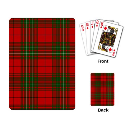 Comyn Tartan Playing Cards Single Design from ArtsNow.com Back