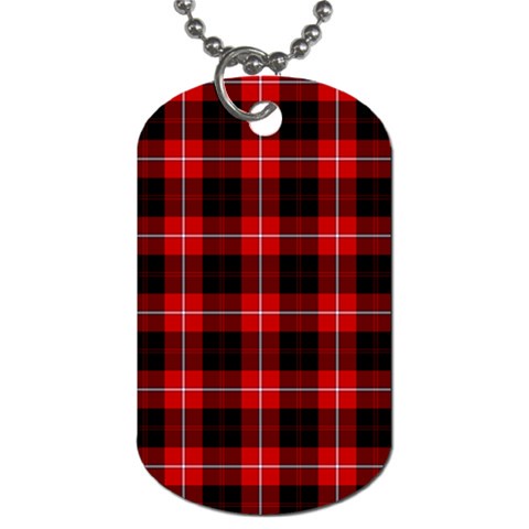 Cunningham Tartan Dog Tag (One Side) from ArtsNow.com Front
