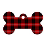 Cunningham Tartan Dog Tag Bone (Two Sides)